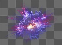 PNG vibrant cosmic explosion art