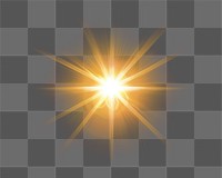 PNG Radiant golden starburst light