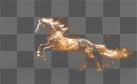 PNG Horse running sparkle light stallion animal mammal.