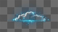 PNG Cloud icon shape sparkle light glitter backgrounds nature night.