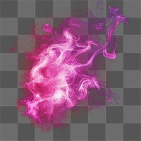 Pink fire purple person smoke.