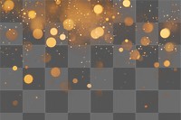 PNG  Golden bokeh lights abstract background