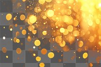 PNG  Golden bokeh lights festive background