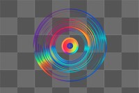 PNG Vinyl record pattern spiral illuminated. 