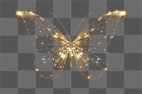 PNG Butterfly shape sparkle light glitter outdoors nature night.