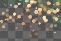 PNG Gold glitter confetti bokeh background lights glow.