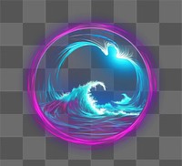 PNG Neon Picture ocean light circle purple.