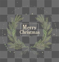 PNG Elegant Christmas wreath illustration