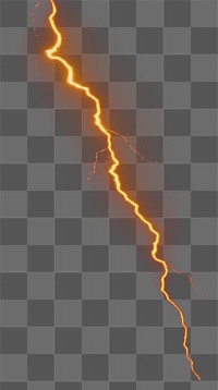 PNG Vivid Yellow Lightning Bolt lightning nature storm.