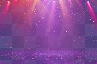 PNG A purple background with spotlights shining down confetti backdrop falling.