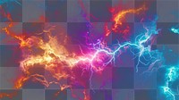 PNG Lightning bolts storm background vibrant.