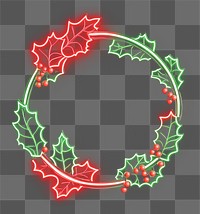 PNG Christmas holiday berries wreath.