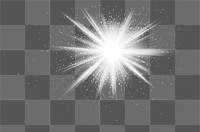 PNG White effect with flare light starburst sparkling.