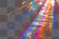 PNG Holographic flare background light refraction.