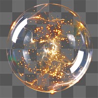 PNG Light streak inside a clear bubble sphere lights photography.