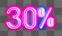 PNG Neon illustration promotional percentage.