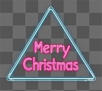 PNG Triangle lights neon christmas.