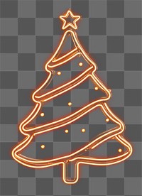 PNG Christmas tree icon lights holiday neon.