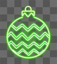 PNG Christmas ornament ball light neon christmas.