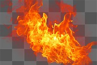 PNG Fireball of realistic burning flames backgrounds bonfire illuminated.