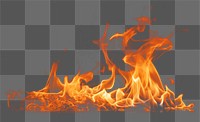 PNG  Single flame fire fireplace bonfire light. AI generated Image by rawpixel.
