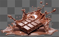 PNG  Choccolate bar with milk splash chocolate dessert food