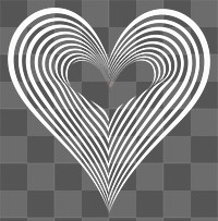 PNG Heart white black logo. AI generated Image by rawpixel.