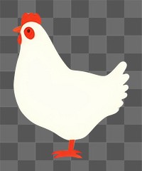 PNG  Illustration of a simple chicken poultry animal bird.