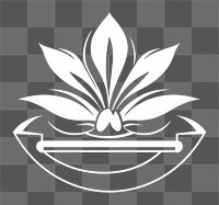 PNG  Cleaning lotus logo black creativity monochrome. AI generated Image by rawpixel.