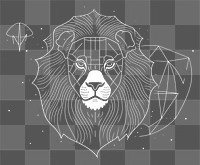 PNG Leo Zodiac icon line constellation creativity.