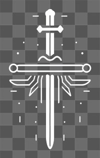 PNG Sword icon symbol cross architecture.