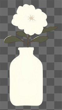PNG Illustration of a simple flowers plant vase jar.