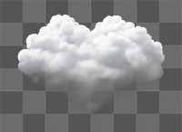PNG White heart cloud nature sky. AI generated Image by rawpixel.