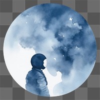 PNG Astronaut silhouette sky photography. AI generated Image by rawpixel.
