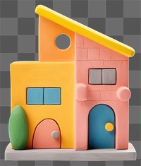 PNG Modern house toy white background architecture. AI generated Image by rawpixel.