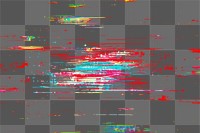 PNG glitch overlay effect, transparent background