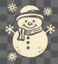 PNG Snowman winter representation celebration.