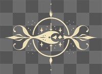 PNG Pisces astrology sign pattern logo illuminated.