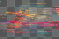 PNG glitch overlay effect, transparent background