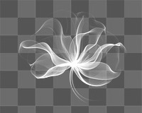 PNG Abstract smoke of lotus pattern shape white