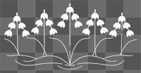 PNG  Lily of the valley divider ornament art accessories chandelier.