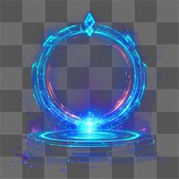 PNG Hologram portal futuristic fantasy circle.