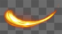 PNG Curve golden glowing light background effect trail.