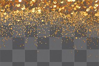 PNG Golden glitter falling background confetti elegant.