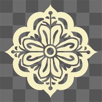 PNG Flower shape symmetrical background pattern.