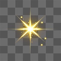 PNG A vector glowing gold light effect lighting design star.