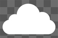 PNG Simple white cloud shape, on transparent background