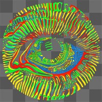 PNG Abstract eye op art illusion illustration accessories psychedelic.