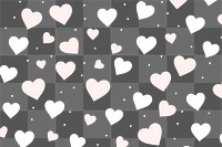 PNG White tiny heart pattern background hearts.