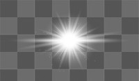 PNG Radiant starburst light overlay on transparent background